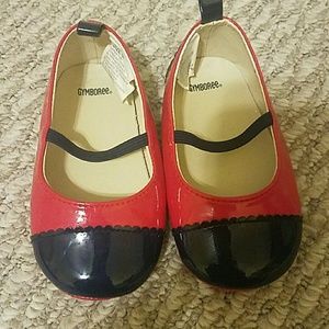Red and Navy Blue flats